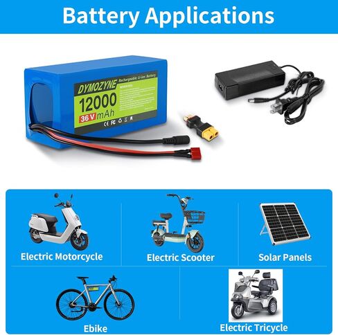 36V 48V Ebike Battery, 12Ah 20Ah Lithium-ion Battery Pack with 30A BMS, High Power Replacement Battery for 100W-2000W Electric Bike Motor, Scooter, Go-Kart & DIY E-Bicycle, Long Range Cycles in Kuwait