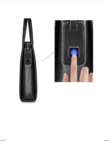 Men's Top Layer Cowhide Fingerprint Lock Handbag Laptop Briefcase in Saudi Arabia