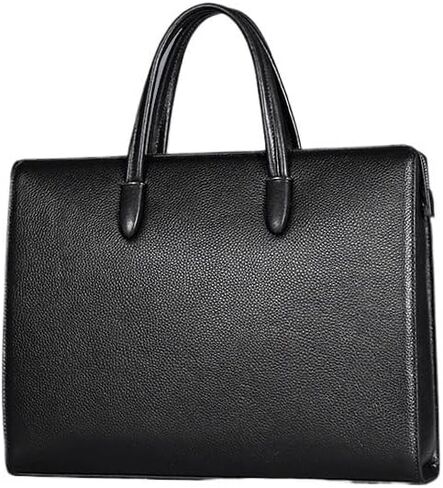 Men's Top Layer Cowhide Fingerprint Lock Handbag Laptop Briefcase in Saudi Arabia