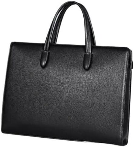 Men's Top Layer Cowhide Fingerprint Lock Handbag Laptop Briefcase in Saudi Arabia