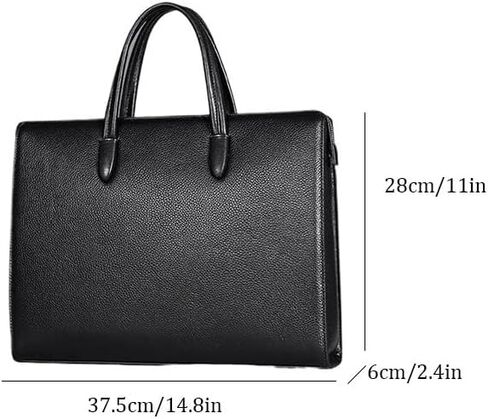 Men's Top Layer Cowhide Fingerprint Lock Handbag Laptop Briefcase in Saudi Arabia