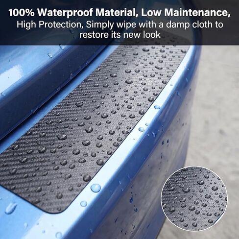 Car Rear Bumper Protector, Anti-Scratch Rear Bumper Protector Guard, 41×3.75In Door Sill Protection Strip Sticker, Universal Carbon Fiber Trunk Exterior Accessories, for Car, Truck, SUV in Saudi Arabia