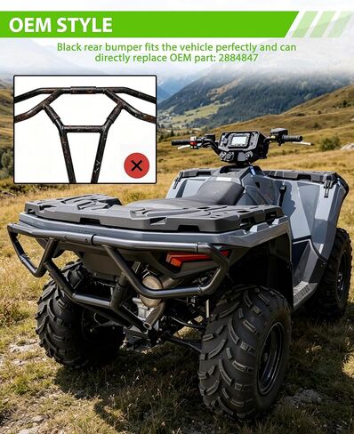 المصد الخلفي لملحقات Polaris Sportsman 450 570 2021-2026، واقي الفرشاة الخلفي الفولاذي المصد الخلفي لحماية المصد الخلفي لـ Polaris Sportsman 450 570، استبدال #2884847 in Kuwait