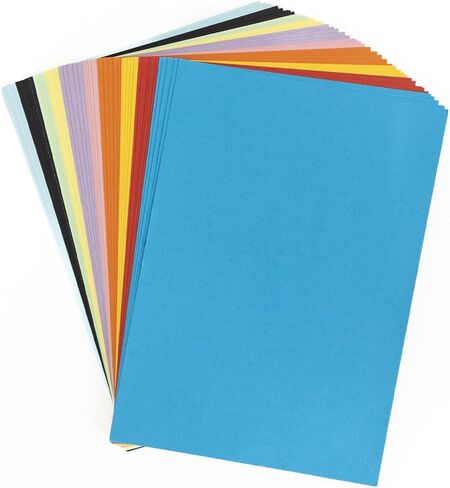 30 Sheets 8.5 Inch x 11 Inch Colored Construction Paper, Colored Card Stock Printer Paper, 180GSM/65LB Heavyweight for Scrapbook Office Printing DIY Craft(5 Colors) in Saudi Arabia