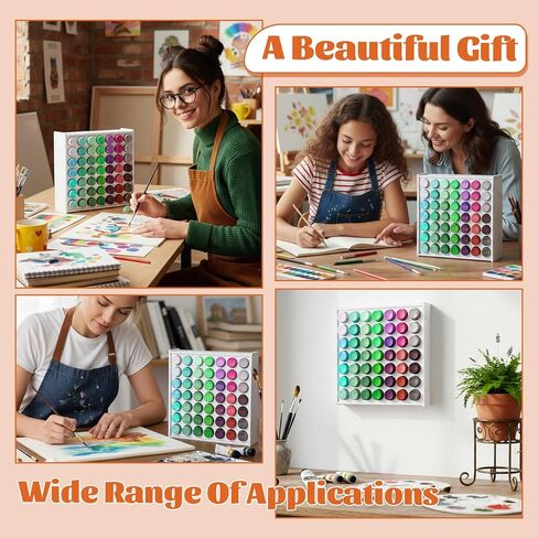 KongTiva 2 Pcs 49 Holes Acrylic Paint Organizer, Vertical Craft Paint Storage Organizer Wall-Mounted Paint Storage Rack Stand for 2oz Craft Paints in Saudi Arabia