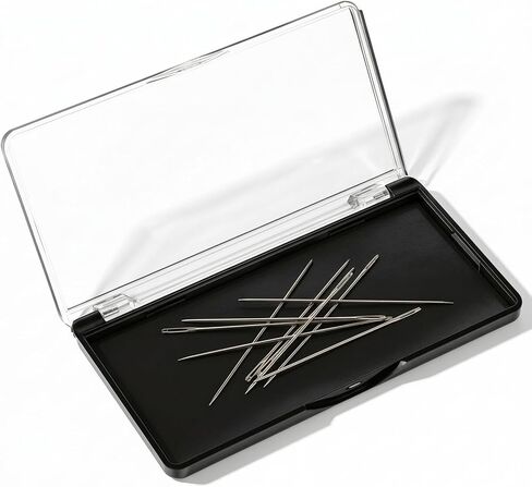 Magnetic Needle Case Sewing Needle Case with Clear Cover Strong Built-in Magnet Secures Pins Under 10.5cm Portable Needles Organizer Box for Sewing Quilting Crafts Supplies in Kuwait