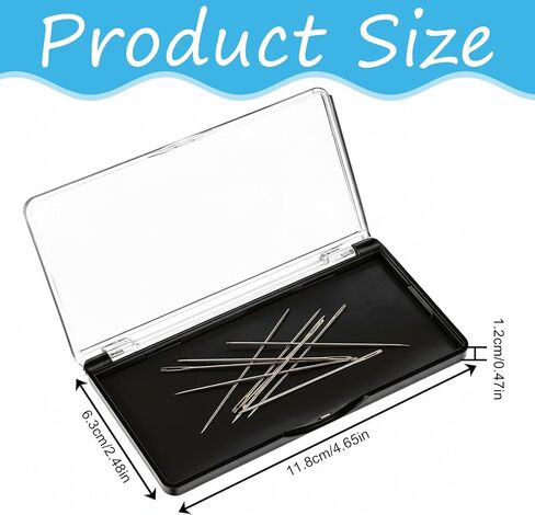 Magnetic Needle Case Sewing Needle Case with Clear Cover Strong Built-in Magnet Secures Pins Under 10.5cm Portable Needles Organizer Box for Sewing Quilting Crafts Supplies in Kuwait