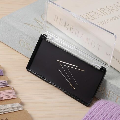 Magnetic Needle Case Sewing Needle Case with Clear Cover Strong Built-in Magnet Secures Pins Under 10.5cm Portable Needles Organizer Box for Sewing Quilting Crafts Supplies in Kuwait