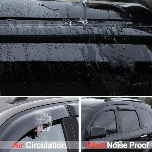 Out Side Mount Compatible with Nissan Frontier 98-04/ Xterra 00-04 Vent Window Visor Rain Guards Wind Deflector Smoke 2pc 92212 in Saudi Arabia
