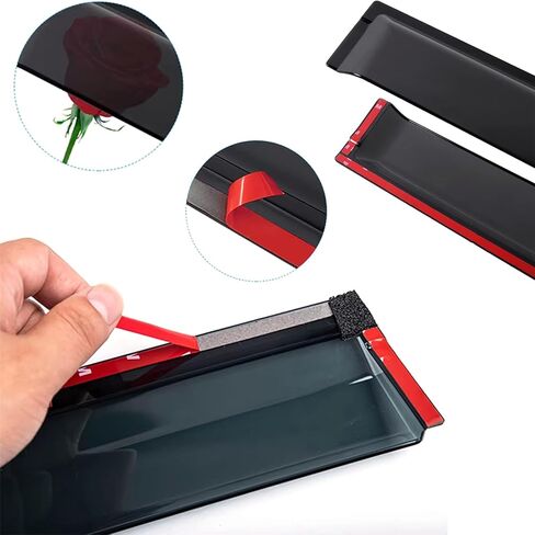 Window Visors for Toyota Cresta MK5-X100 1997-2002 Rain Guard Side Window Vent Deflectors Tape-On Extra Durable Vent Visors Side Window Visor Deflector Comp in Kuwait