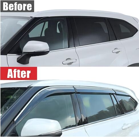 Window Visors for Toyota Cresta MK5-X100 1997-2002 Rain Guard Side Window Vent Deflectors Tape-On Extra Durable Vent Visors Side Window Visor Deflector Comp in Kuwait
