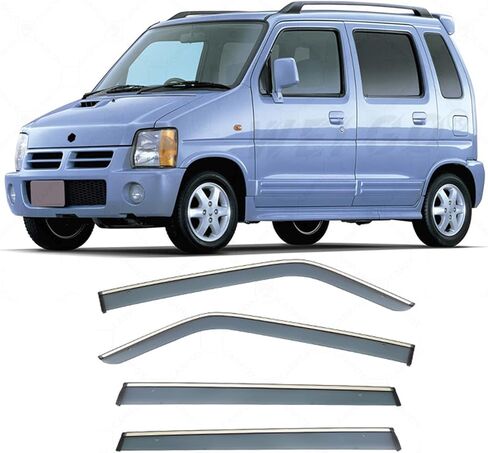 واقيات النوافذ واقيات المطر لسوزوكي واجون آر وايد MK1-MA61S-MB61S 1997-2006، عاكس الرياح للنافذة وغطاء واقي المطر وملحقات حاجب التهوية in Kuwait