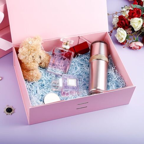 Erinnmy 5 Pack Gift Boxes with Lids,Magnetic Closure Collapsible Gift Box,Pink Proposal Box with Ribbon for Presents,Christms,Mother's Day,Weddings,Bridesmaid Proposal Gifts,10.2x7.3x 3.2 Inch (Pink) in Kuwait