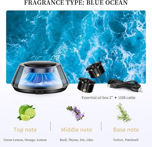 Kwak’s Smart Car Air Freshener Diffuser with Auto On/Off, 5 Color LED Light, 2 Refills – Long Lasting Car Perfume, Automatic Scent Diffuser for Dashboard, Automotive Air Fresheners for Car Decor in Saudi Arabia