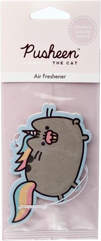 Puckator Officially Licensed Pusheen the Cat Strawberry Cupcake Scented Air Freshener for Car Office Gym Locker Home, Pack of 1, Hanging Design, Height 6cm Width 9cm in Saudi Arabia