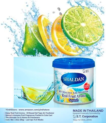 My Shaldan Air Freshener V8 - Squash x8 cans Real Fruit Aroma by ST. Corporation, Japan, Original Classic Formula. in Saudi Arabia