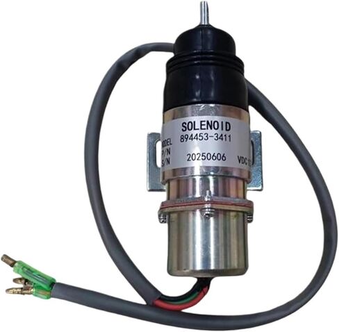 MV1-58 894453-3411 Flameout Solenoid Valve 12V Excavator Shut Off Compatible With Hitachi Isuzu Engine Kobelco in Kuwait