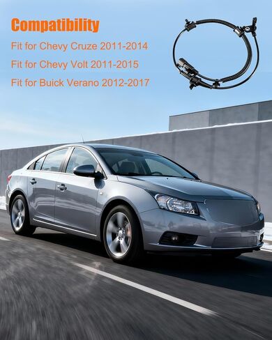 2 Pcs ALS2055 Front Left & Right ABS Wheel Speed Sensors Fit for Chevy Cruze 2011-2014 Volt 2011-2015 Buick Verano 2012-2017 Replace 13470639 3329258 2842463 1247004 in Saudi Arabia