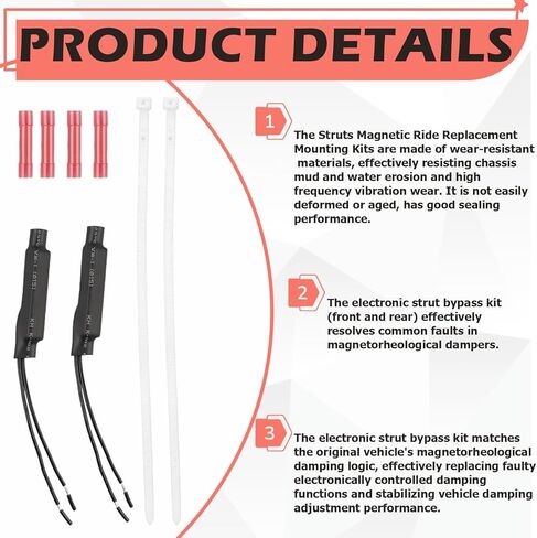 Electronic Strut Bypass Kit Front and Rear Works on FE1 FE2 FE3 F55 and F95 Magnetic Ride Struts Bypass Kits Vehicle,Compatible with Buick GMC Cadillac Chevrolet Ford (2000-2012) in Saudi Arabia