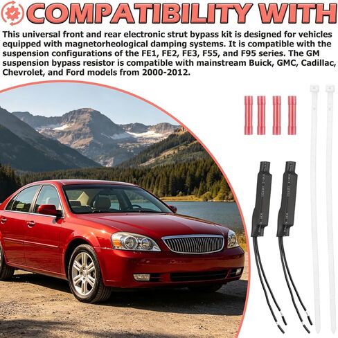 Electronic Strut Bypass Kit Front and Rear Works on FE1 FE2 FE3 F55 and F95 Magnetic Ride Struts Bypass Kits Vehicle,Compatible with Buick GMC Cadillac Chevrolet Ford (2000-2012) in Saudi Arabia