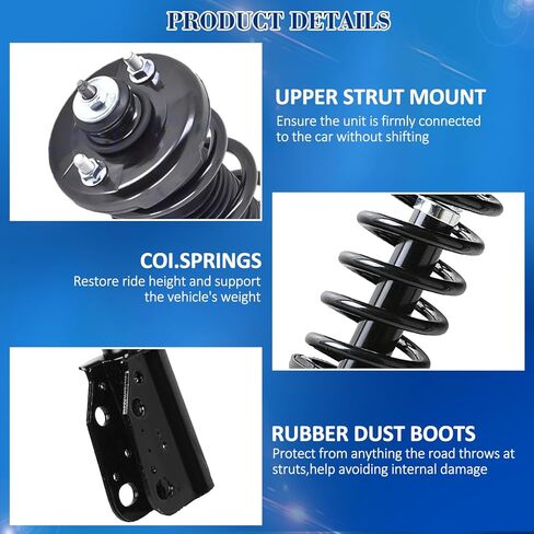 2PCS Front Struts Complete Assembly Shocks Absorbers Compatible for 1995 1996 1997 1998 1999 Chevrolet Cavalier, 1995 1996 1997 1998 1999 Pontiac Sunfire, 171973 in Kuwait