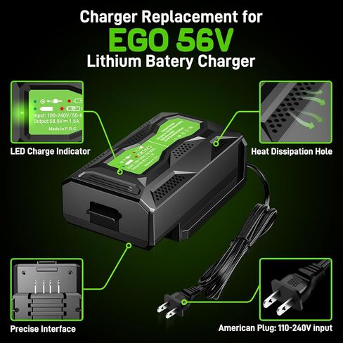TPDL Rapid Mini Portable Charger for EGO 56V Battery, Replace for EGO 56 Volt Charger CH3200 CH5500 CH2800D Model CH2100 in Kuwait