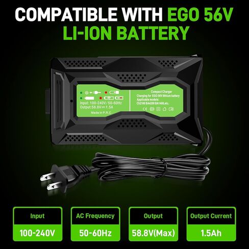 TPDL Rapid Mini Portable Charger for EGO 56V Battery, Replace for EGO 56 Volt Charger CH3200 CH5500 CH2800D Model CH2100 in Kuwait