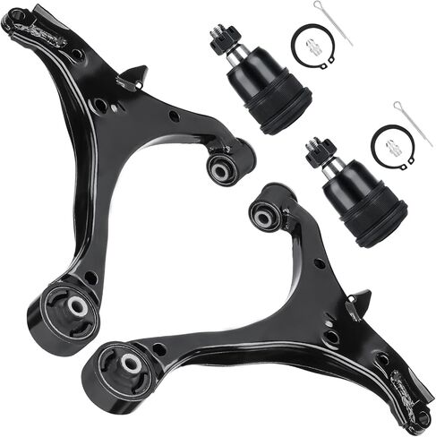 4PCS Front Lower Control Arm & Ball Joint for Honda Civic 01-05 Sedan Coupe, Acura EL 2001-2005 all models, Suspension Kit K640287 K640288 K90332 in Kuwait
