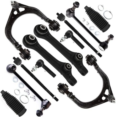 SCITOO 12-PC SET Suspension Kit Lower Upper Control Arm Outer Inner Tie Rod End w/Boots Sway Bar Link Fit 2011-2014 For Chrysler 300 2011-2018 For Dodge Challenger 2011-2019 For Dodge Charger in Kuwait