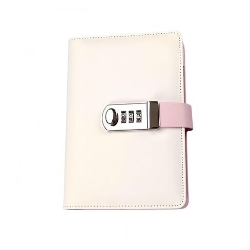 SUSOYAOCHEN Diary with Lock,Leather Journal Notebook with Combination Lock, A6 loose - leaf diary Refillable Personal Locking Notebook for Women Girls (7.5 × 5.1 Inch) (Pink) in Kuwait