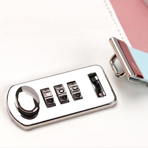 SUSOYAOCHEN Diary with Lock,Leather Journal Notebook with Combination Lock, A6 loose - leaf diary Refillable Personal Locking Notebook for Women Girls (7.5 × 5.1 Inch) (Pink) in Kuwait
