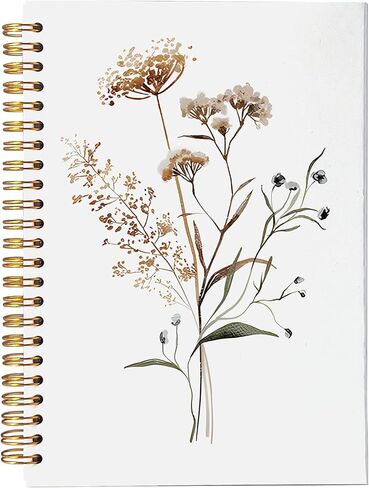NEGIGA Vintage Boho Floral Notebook Journal, Retro Wildflower Aesthetic Journal for Women, Cottagecore Botanical Notebooks, Boho Office Supplies, Spiral Notebook 5.5x8.3 in Saudi Arabia