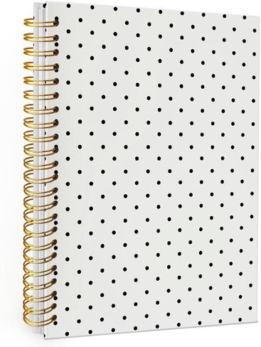 Polka Dot Spiral Notebook Journal, Polka Dot Cute Preppy Aesthetic Notebooks for Work, Girly Office Supplies Hardcover Journal Boss Gifts for Men Women A5 Hardcover Lined 160 Pages 5.5x8.3 Inch in Kuwait