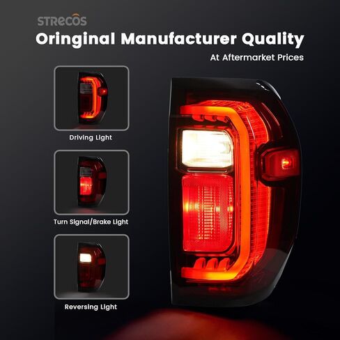 Led Tail Light Compatible with 2023 2024 2025 2026 GMC Canyon AT4 Denali Outer Taillight Rear Reverse Stop Brake Lamp Assembly Replace OEM 85036015, 86595178, 87818237 (Right Passenger Side) in Saudi Arabia