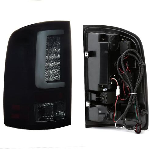AKKON - For Black Smoked 2007-2013 GMC Sierra 1500 07-14 2500 3500 HeavyDuty Tube LED Tail Brake Lights Pair in Kuwait