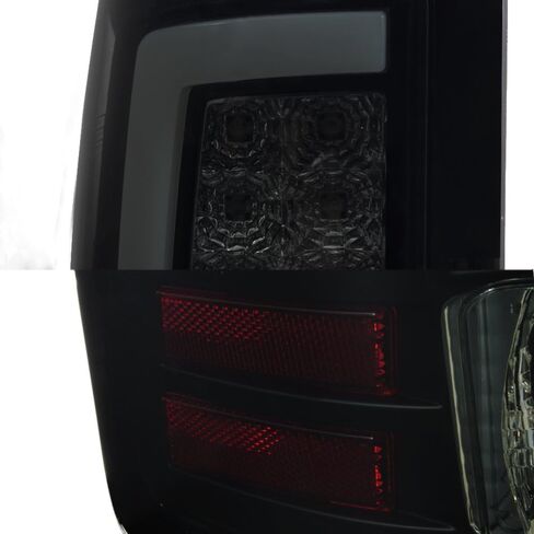 AKKON - For Black Smoked 2007-2013 GMC Sierra 1500 07-14 2500 3500 HeavyDuty Tube LED Tail Brake Lights Pair in Kuwait
