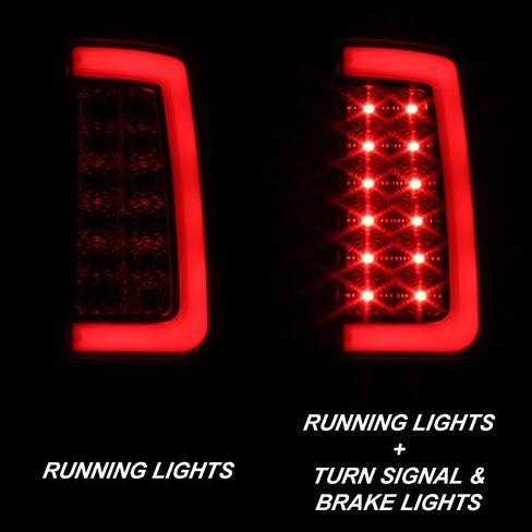 AKKON - For Black Smoked 2007-2013 GMC Sierra 1500 07-14 2500 3500 HeavyDuty Tube LED Tail Brake Lights Pair in Kuwait