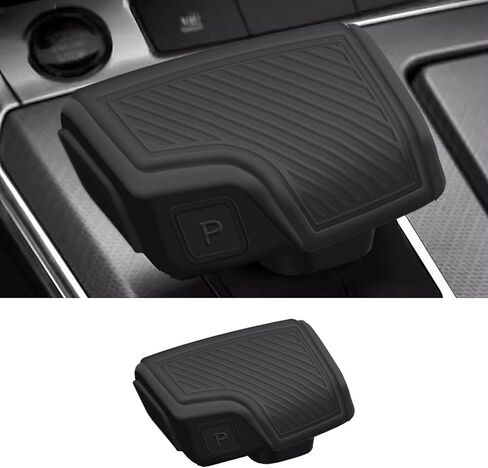 Silicone Gear Shift Knob Cover Compatible with Audi Q7 S7 A8 S8 2020-2025, A6 S6 RS6 A7 RS7 2019-2025, RSQ8 2021-2025, Gear Shifter Trim Replacement, Shifter Handle Lever Case for Audi Q7 (Black) in Kuwait