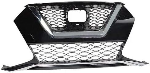 Front Upper Grille Assembly Compatible With 2019-2021 Nissan Maxima SV SR SL Exclusive Advance, ABS Black Chrome Mesh Bumper Grill Replace 62310-9DJ0A 623109DJ0A in Saudi Arabia