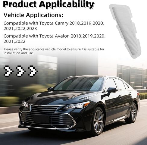 Cabin Air Filter Compatible with Toyota Camry 2018-2023,Fit for Toyota Avalon 2019-2022 Replace G92DH-33050,G92DH33050 HV Battery Cooling Automobiles Filters Wear 1Pair white in Saudi Arabia