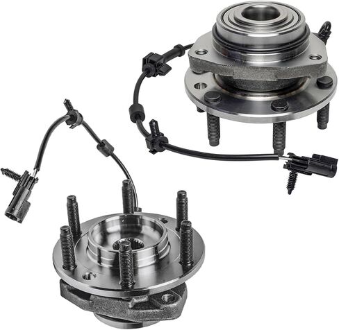Detroit Axle - 8pc Front Wheel Bearing Hubs Kit for Chevy Trailblazer EXT SSR GMC Envoy XL XUV Buick Rainier Isuzu Ascender Saab 9-7x, 2 Wheel Bearing Hubs 2 Outer Tie Rods 4 Ball Joints Replacement in Kuwait
