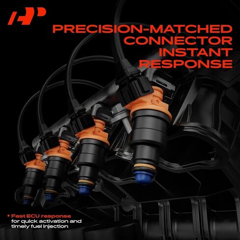 A-Premium 4 Holes Set of 4 Fuel Injectors Compatible with Hyundai Genesis Coupe 2013 2014 L4 2.0L, with Retaining Clip in Kuwait