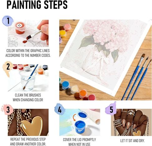 RLTXBUK Paint by Numbers Kit for Adults, Gold Jewelry Hand DIY Oil Painting Canvas 16x20 Inch, Luxury Aesthetic Wall Art Home Decor Gift in Saudi Arabia