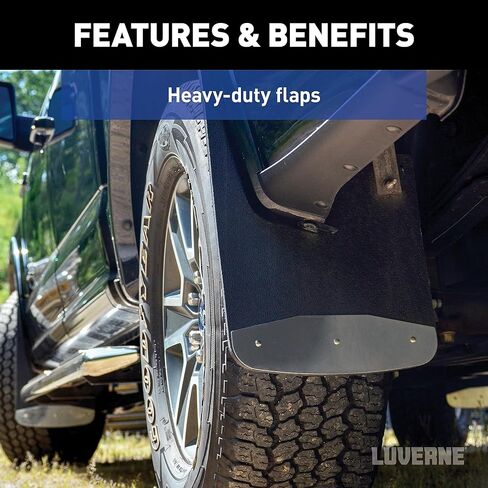 LUVERNE 251510 Front or Rear 12-Inch x 20-Inch Textured Rubber Mud Guards, Select Chevrolet Colorado, GMC Canyon, 2 Flaps in Kuwait