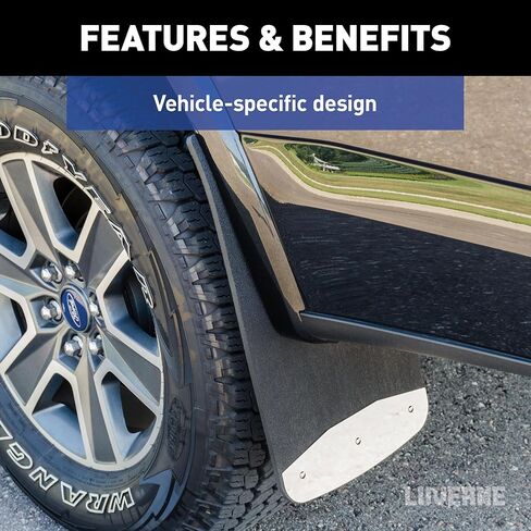 LUVERNE 251510 Front or Rear 12-Inch x 20-Inch Textured Rubber Mud Guards, Select Chevrolet Colorado, GMC Canyon, 2 Flaps in Kuwait