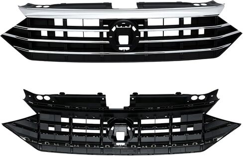 PENSUN Front Bumper Cover Upper Lower Grille Set, Black Compatible with 2019-2021 Volkswagen Jetta VW1000239 VW1036147 VW1200173 (3 Pcs) in Kuwait