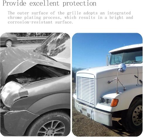 Front Chrome Grille Without Bug Screen Compatible With 1990-2020 Freightliner FL 112 120 in Saudi Arabia