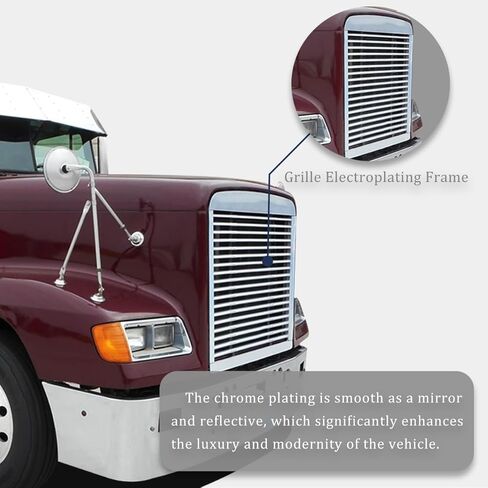 Front Chrome Grille Without Bug Screen Compatible With 1990-2020 Freightliner FL 112 120 in Saudi Arabia