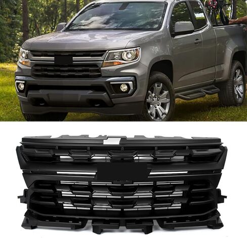 Front Bumper Grill Assembly W/Summit White Trim Compatible with 2021 2022 Chevy Colorado LT Style Pickup Front Radiator Grille Replace for 84896828, 84922758 in Saudi Arabia