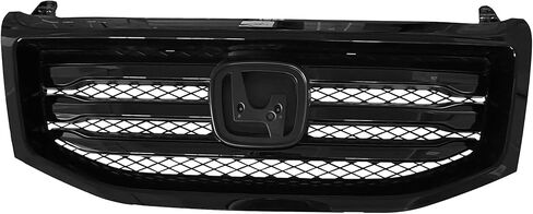All Black Front Bumper Upper Grill Grille Assembly Compatible with 2012 2013 2014 2015 Honda Pilot 3.5L 75102SZAA11 HO1214102 HO1215102 HO1202108 HO1200210C HO1216109 in Saudi Arabia